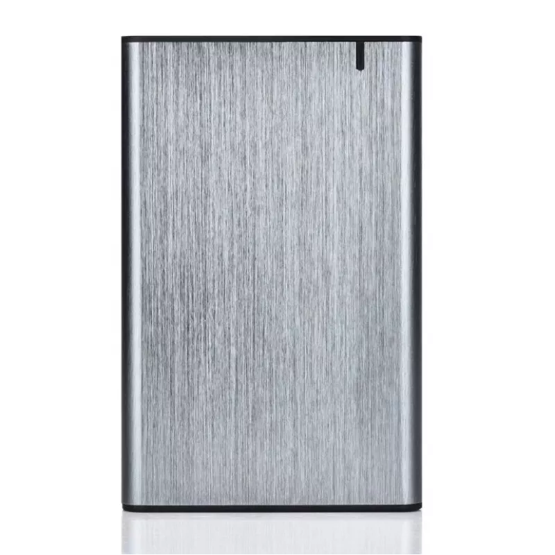 Gembird EE2-U3S-6-GR išorinis USB 3.1 dėklas 2.5 inch SATA HDD/SSD su USB-C prievadu, šlifuotas aliuminis - pilka