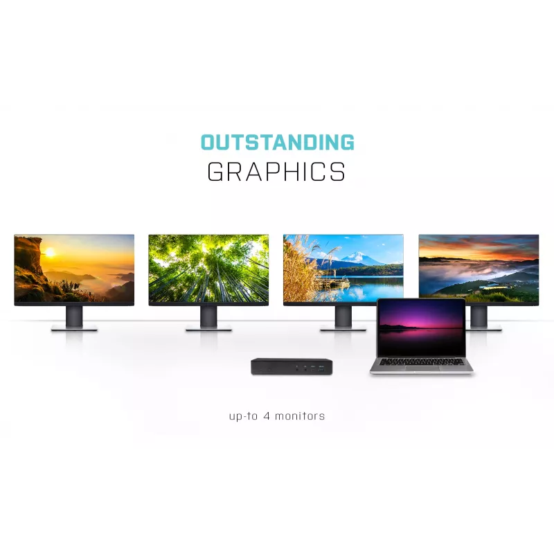 Docking stotelė i-tec USB-C Quattro Display su Power Delivery 85 W