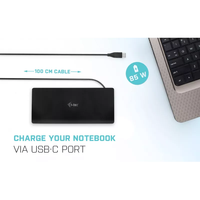 Docking stotelė i-tec USB-C Quattro Display su Power Delivery 85 W
