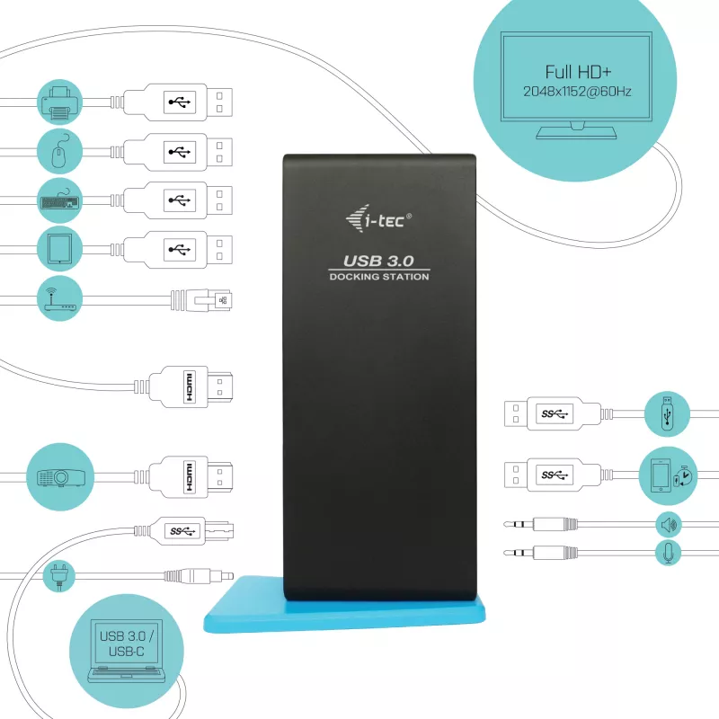 i-tec USB 3.0/USB-C Dual HDMI stotelė