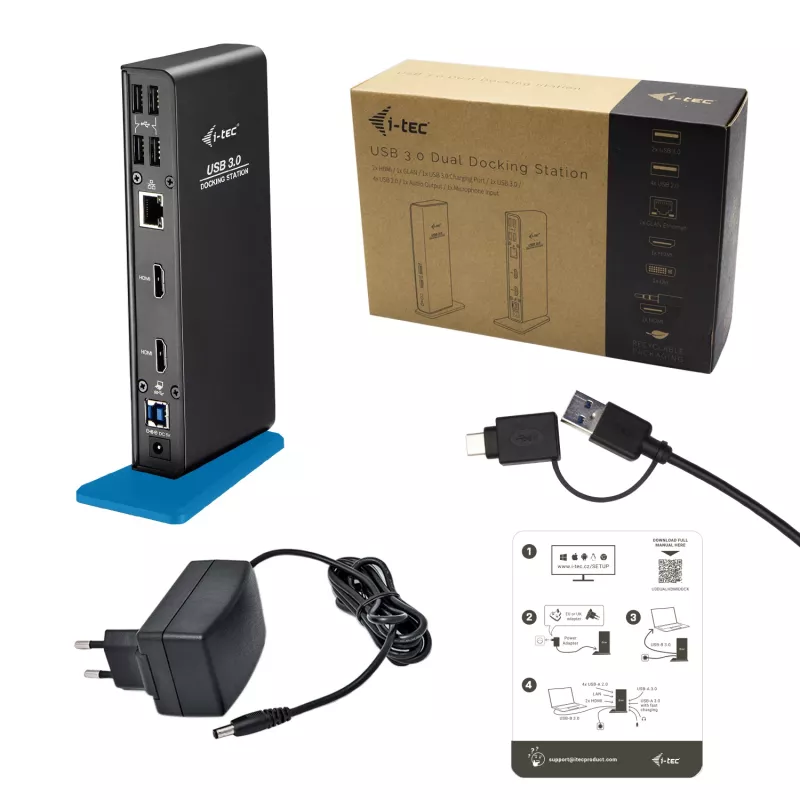 i-tec USB 3.0/USB-C Dual HDMI stotelė
