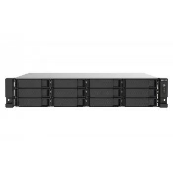 QNAP TS-1273AU-RP-8G NAS / saugojimo serveris Rack (2U) Ryzen Embedded V1500B 8 GB DDR4 0 TB QNAP QTS aliuminis, juoda