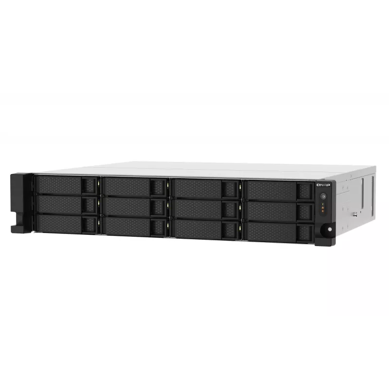 QNAP TS-1273AU-RP-8G NAS / saugojimo serveris Rack (2U) Ryzen Embedded V1500B 8 GB DDR4 0 TB QNAP QTS aliuminis, juoda
