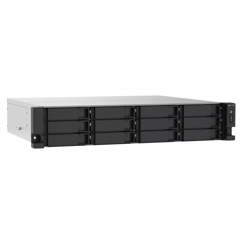 QNAP TS-1273AU-RP-8G NAS / saugojimo serveris Rack (2U) Ryzen Embedded V1500B 8 GB DDR4 0 TB QNAP QTS aliuminis, juoda