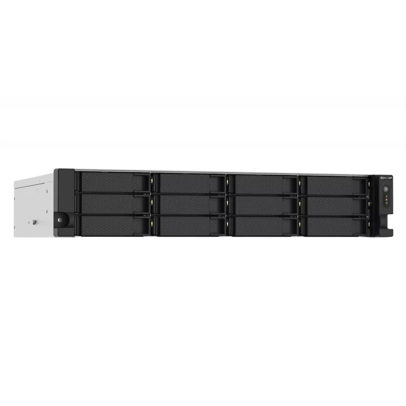 QNAP TS-1273AU-RP-8G NAS / saugojimo serveris Rack (2U) Ryzen Embedded V1500B 8 GB DDR4 0 TB QNAP QTS aliuminis, juoda