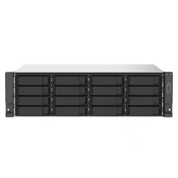 QNAP TS-1673AU-RP-16G NAS / server saugykla stelaže (3U) Ryzen Embedded V1500B 16 GB DDR4 0 TB QNAP QTS juoda, pilka