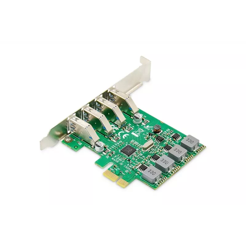 DIGITUS USB 3.0 PCI-E papildymo kortelė, 4 prievadai A/F, VL805, maitinama iš PCIe