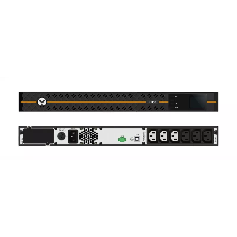 Vertiv Liebert Edge nepertraukiamo maitinimo šaltinis (UPS) - 1000VA 900W 230V 1U Line Interactive AVR montuojamas į stelažą | 0.9 PF