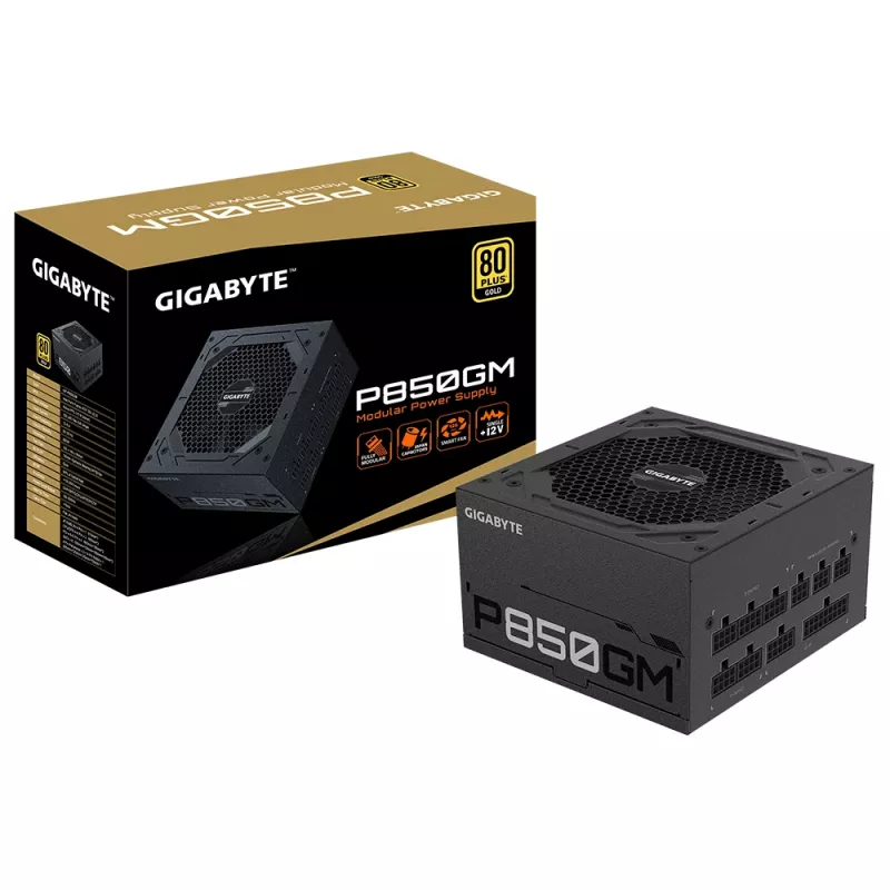 GIGABYTE P850GM maitinimo blokas 850 W 20+4 pin ATX ATX Juoda