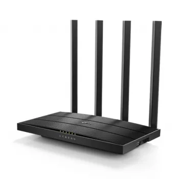 TP-Link Archer C6U belaidis maršrutizatorius Gigabit Ethernet dviejų juostų (2,4 GHz / 5 GHz) Juodas