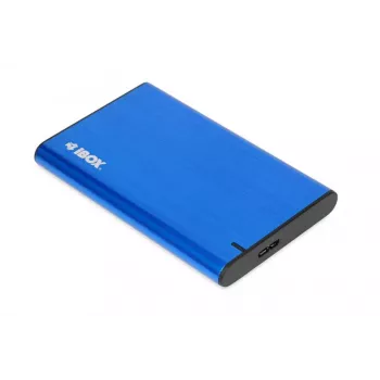 Išorinis HDD/SSD dėklas iBOX HD-05 — 2,5 colio SATA III, USB 3.2 Gen 1 (Micro-USB B), iki 10 TB, mėlynas