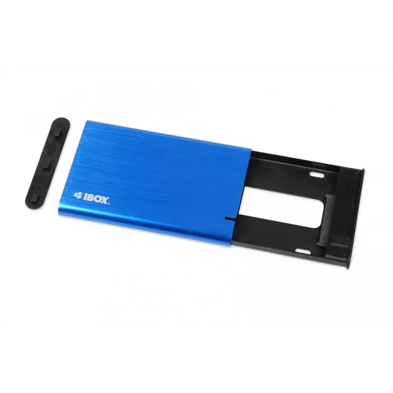 Išorinis HDD/SSD dėklas iBOX HD-05 — 2,5 colio SATA III, USB 3.2 Gen 1 (Micro-USB B), iki 10 TB, mėlynas