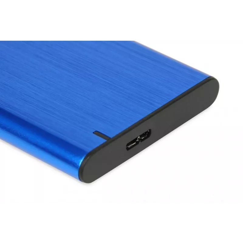 Išorinis HDD/SSD dėklas iBOX HD-05 — 2,5 colio SATA III, USB 3.2 Gen 1 (Micro-USB B), iki 10 TB, mėlynas