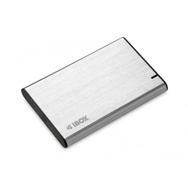 Išorinis dėklas kietajam diskui / SSD IBOX HD-05 — 2,5 colio SATA III, USB 3.2 Gen 1 (5 Gbit/s), Micro-USB B, iki 10 TB, pilka