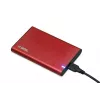 Išorinis dėklas HDD/SSD IBOX HD-05 Raudonas 2.5 colio — USB 3.2 Gen 1 (5 Gbit/s), JMicron JMS578, iki 10 TB