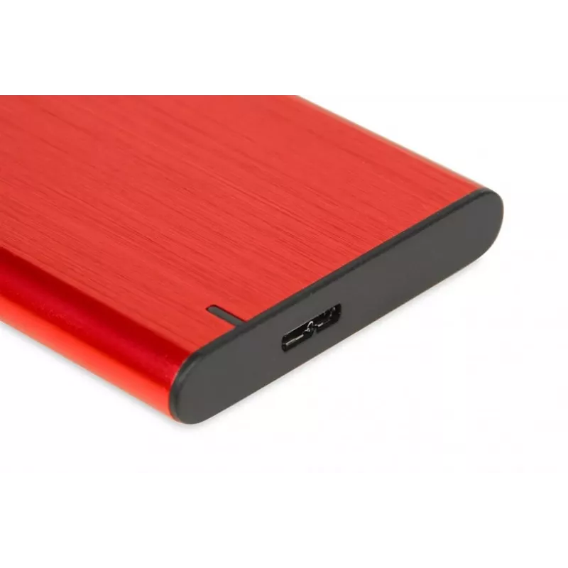 Išorinis dėklas HDD/SSD IBOX HD-05 Raudonas 2.5 colio — USB 3.2 Gen 1 (5 Gbit/s), JMicron JMS578, iki 10 TB
