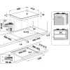 Whirlpool AKT 616/NB Juoda įmontuojama 60 cm dujinė kaitlentė 4 zonos