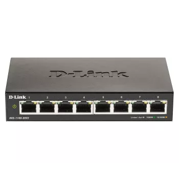 D-Link DGS-1100-08V2 valdomas L2 Gigabit Ethernet (10/100/1000) jungiklis, juodas