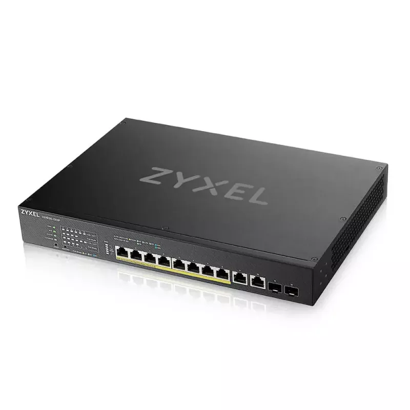 Zyxel XS1930-12HP-ZZ0101F valdomas L3 tinklo jungiklis 10G Ethernet (100/1000/10000) su PoE juodas