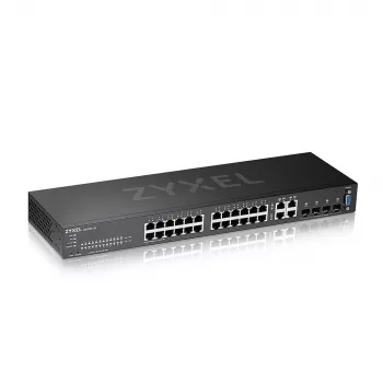 Zyxel GS2220-28-EU0101F valdomas L2 Gigabit Ethernet tinklo jungiklis (24 prievadai, 10/100/1000) juodas