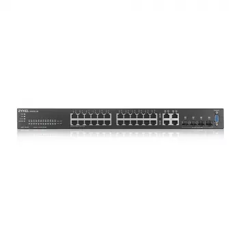 Zyxel GS2220-28-EU0101F valdomas L2 Gigabit Ethernet tinklo jungiklis (24 prievadai, 10/100/1000) juodas