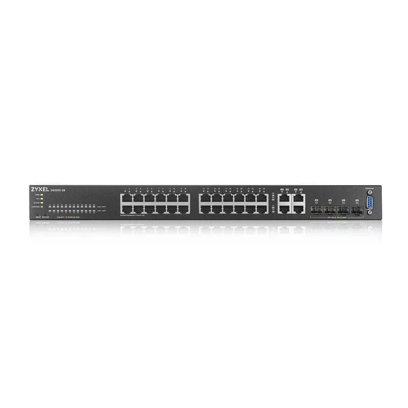 Zyxel GS2220-28-EU0101F valdomas L2 Gigabit Ethernet tinklo jungiklis (24 prievadai, 10/100/1000) juodas