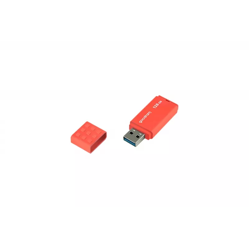 USB atmintukas GOODRAM UME3 128 GB USB Type-A 3.2 Gen 1, oranžinis, su dangteliu, 60/20 MB/s