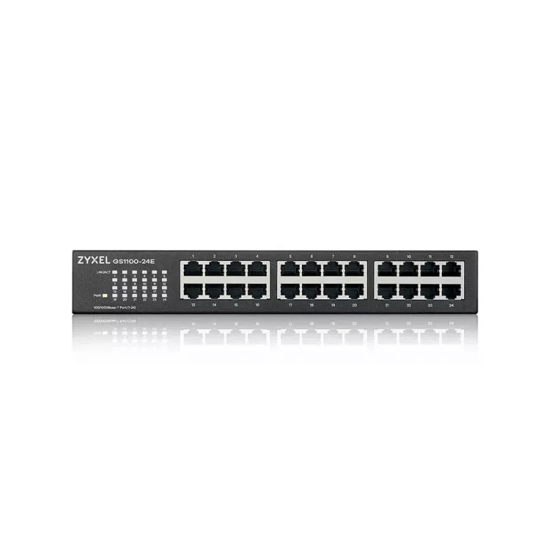 Zyxel GS1100-24E nevaldomas Gigabit Ethernet (10/100/1000) jungiklis, juodas