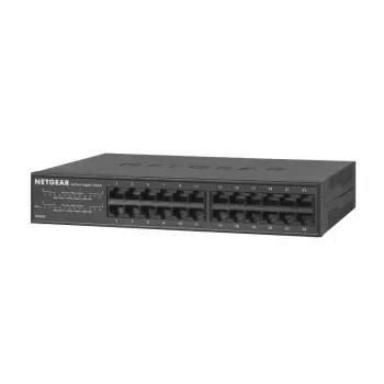 NETGEAR GS324 nevaldomas Gigabit Ethernet (10/100/1000) jungiklis, juodas