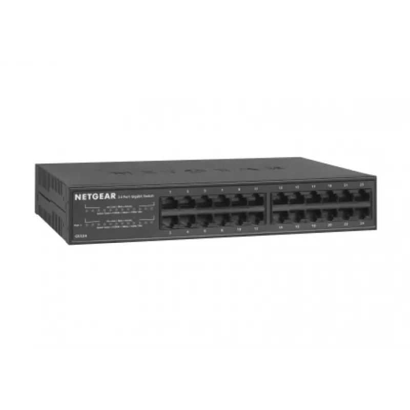 NETGEAR GS324 nevaldomas Gigabit Ethernet (10/100/1000) jungiklis, juodas