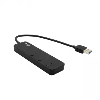 USB šakotuvas i-tec USB 3.0 Metal HUB 4 prievadai su atskirais įjungimo/išjungimo mygtukais