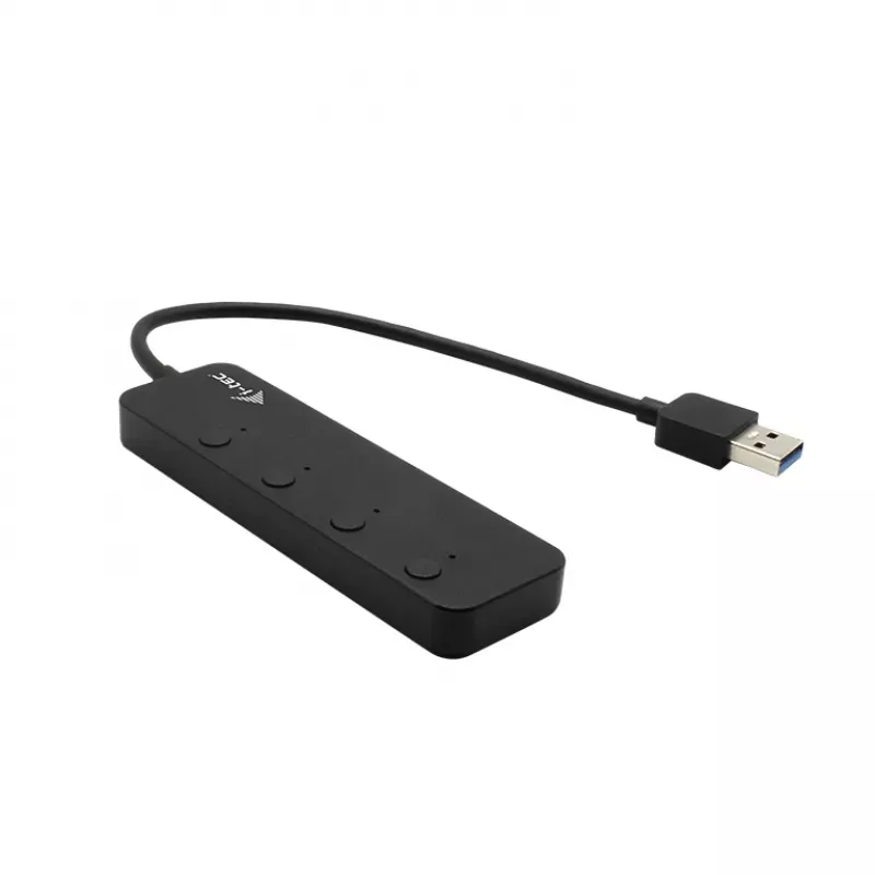 USB šakotuvas i-tec USB 3.0 Metal HUB 4 prievadai su atskirais įjungimo/išjungimo mygtukais