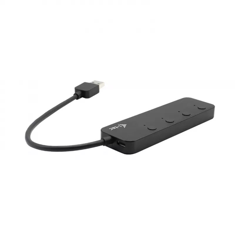 USB šakotuvas i-tec USB 3.0 Metal HUB 4 prievadai su atskirais įjungimo/išjungimo mygtukais