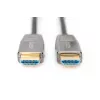 DIGITUS HDMI AOC hibridinis šviesolaidinis laidas, tipo A kištukas/kištukas, 10 m, UHD 8K@60Hz, CE, juodos spalvos