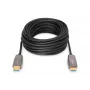 DIGITUS HDMI AOC hibridinis šviesolaidinis laidas, Type A M/M, 15m, UHD 8K@60Hz, CE, juodas