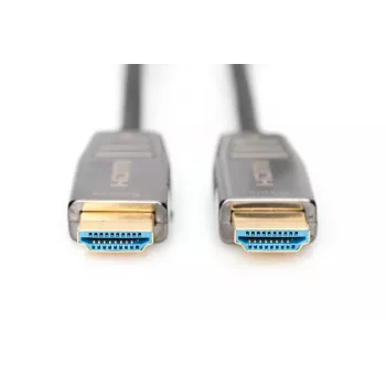 DIGITUS HDMI AOC hibridinis šviesolaidinis laidas, Type A M/M, 15m, UHD 8K@60Hz, CE, juodas