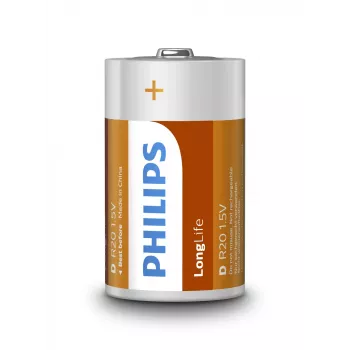 Vienkartinė baterija Philips LongLife R20L2B/10