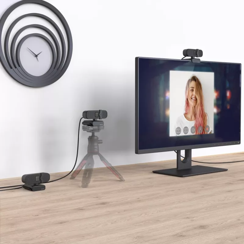 Internetinė kamera Hama C-400, 2 MP, 1920 x 1080 pikselių, USB 2.0, juoda