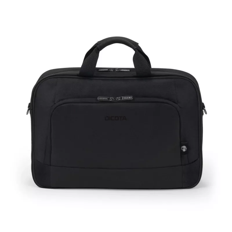 DICOTA Eco Top Travaller BASE kuprinė 13-14.1 colių nešiojamam kompiuteriui - juoda / 300d perdirbtas RPET poliesteris