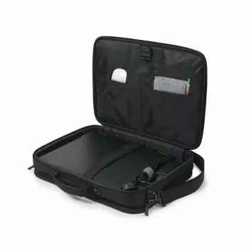 DICOTA Eco Multi Plus BASE – 14-15.6 col. nešiojamojo kompiuterio dėklas, juodas / 300d rPET poliesteris