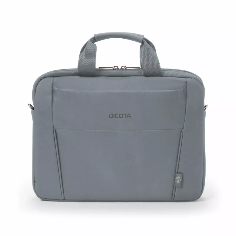 DICOTA Eco Slim Case Base – dėklas nešiojamam kompiuteriui 13–14,1 colio, pilkas / perdirbtas poliesteris