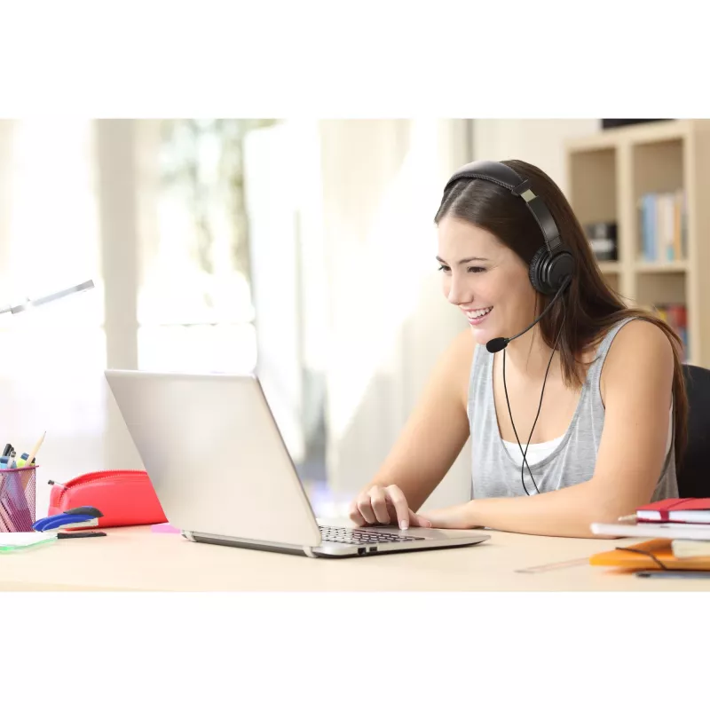 Kensington Classic USB-C ausinės su mikrofonu, laidinės, skambučiams/muzikai, juodos