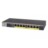 NETGEAR GS108LP nevaldomas Gigabit Ethernet (10/100/1000) jungiklis su PoE, 1U, juodas/pilka