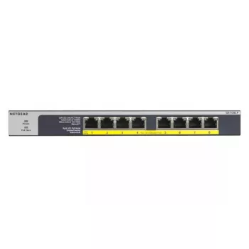 NETGEAR GS108LP nevaldomas Gigabit Ethernet (10/100/1000) jungiklis su PoE, 1U, juodas/pilka
