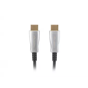 HDMI kabelis LANBERG CA-HDMI-20FB-0200-BK 20 m, HDMI 2.0, Type A kištukas–kištukas, 18 Gbit/s, 4K@60Hz (3840×2160), HDR, ARC, Ethernet