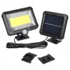 LED lauko saulės prožektorius MACLEAN MCE438, 5W, 400 lm, IP44, Li-Ion 5,2V, sieninis, balta šviesa, juodas