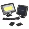 LED lauko saulės prožektorius MACLEAN MCE438, 5W, 400 lm, IP44, Li-Ion 5,2V, sieninis, balta šviesa, juodas
