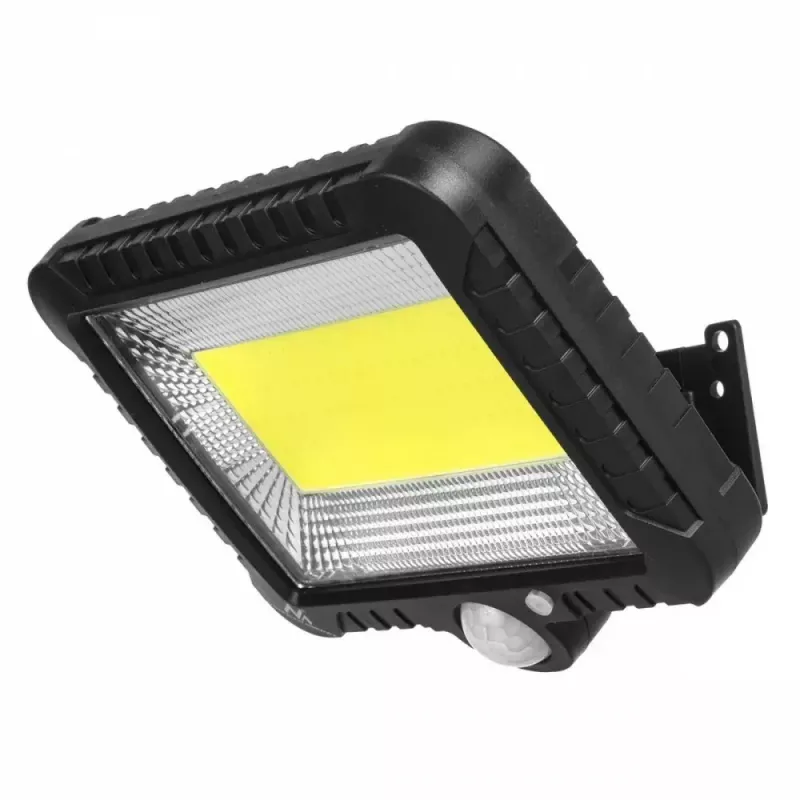LED lauko saulės prožektorius MACLEAN MCE438, 5W, 400 lm, IP44, Li-Ion 5,2V, sieninis, balta šviesa, juodas