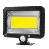 LED lauko saulės prožektorius MACLEAN MCE438, 5W, 400 lm, IP44, Li-Ion 5,2V, sieninis, balta šviesa, juodas