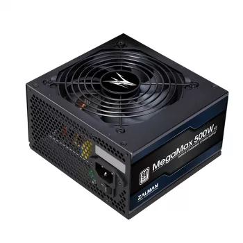 Zalman ZM500-TXII V2 MegaMax 80PLUS 230V EU STANDARD sertifikuotas aukšto efektyvumo PCI-E maitinimo blokas 500 W 20+4 pin ATX juodas